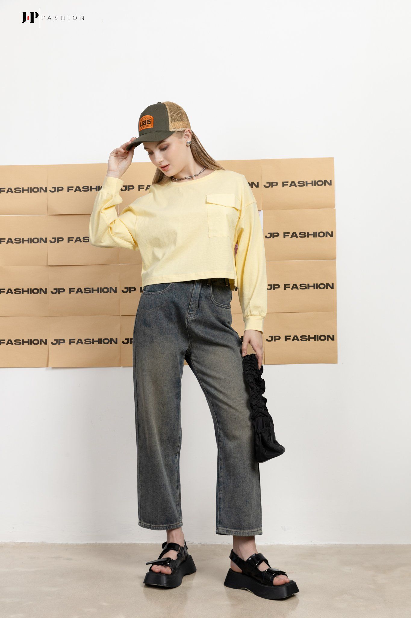 Thun croptop dài tay