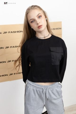Thun croptop dài tay