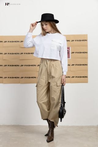 Thun croptop dài tay
