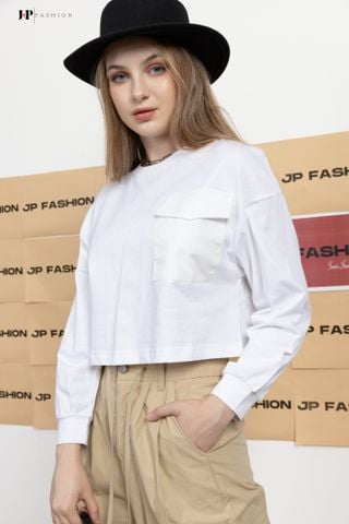 Thun croptop dài tay