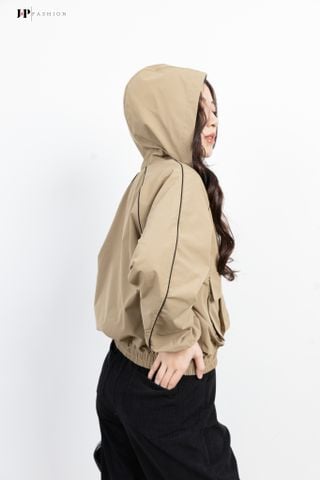 Áo Khoác Dù Có Nón Tay Dài 10709195