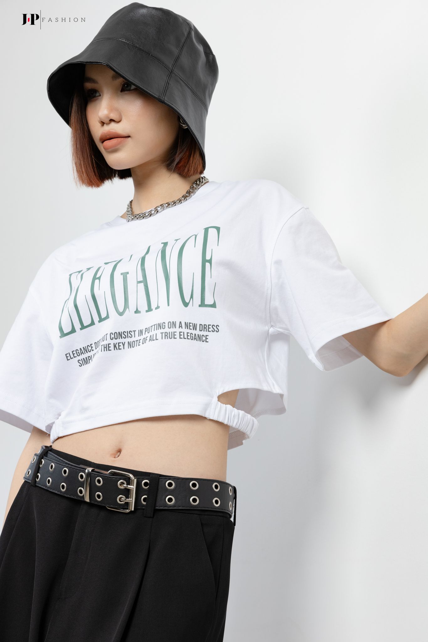  Thun croptop ngắn tay 