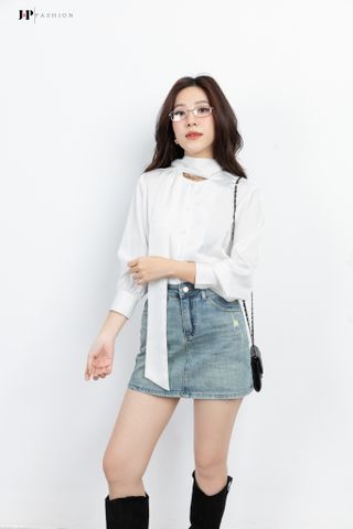 Áo sơ mi lụa dài tay