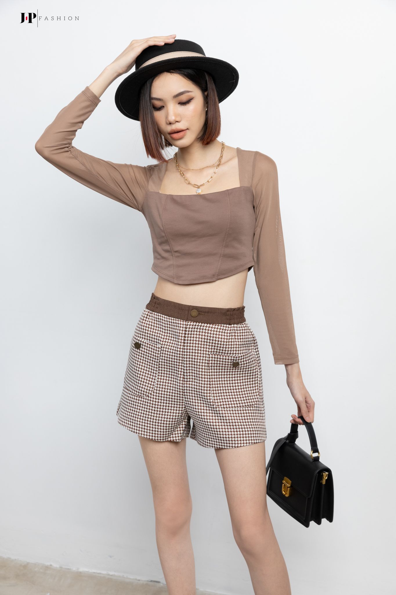  Thun croptop dài tay 