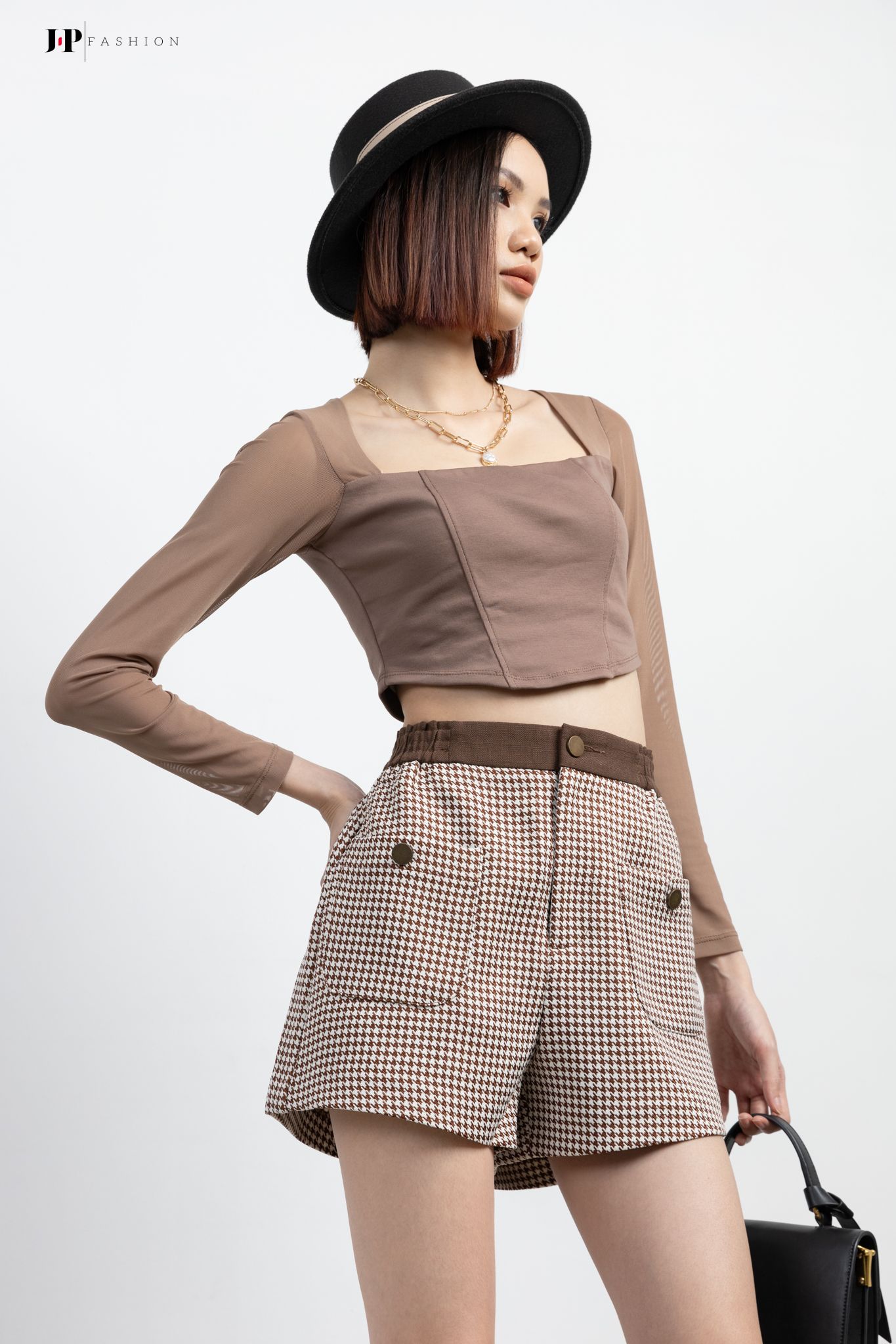  Thun croptop dài tay 