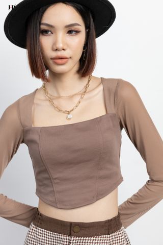 Thun croptop dài tay