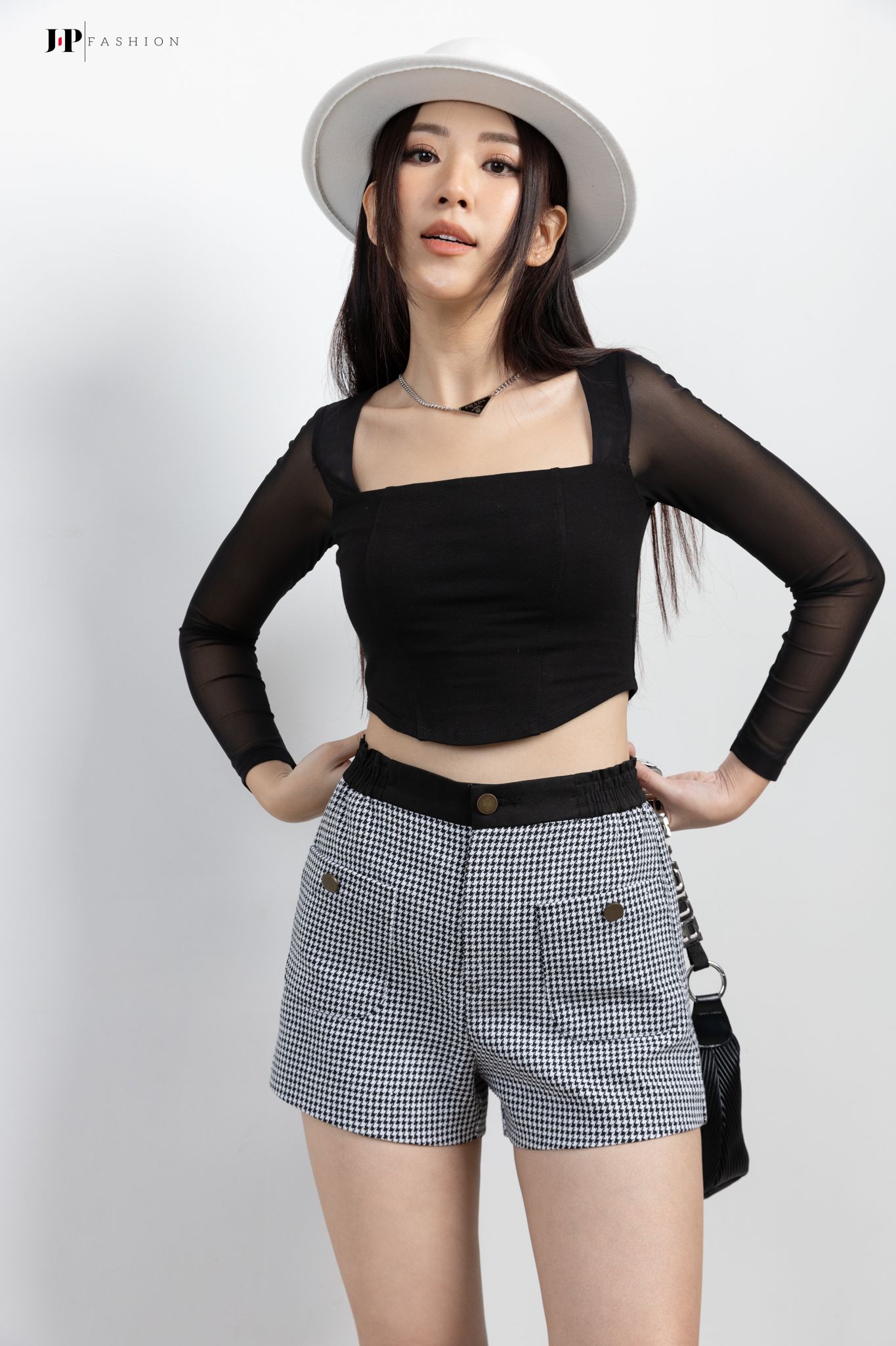  Thun croptop dài tay 