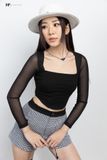 Thun croptop dài tay