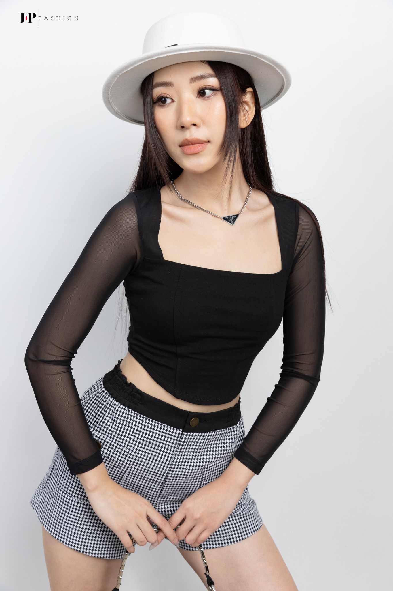  Thun croptop dài tay 