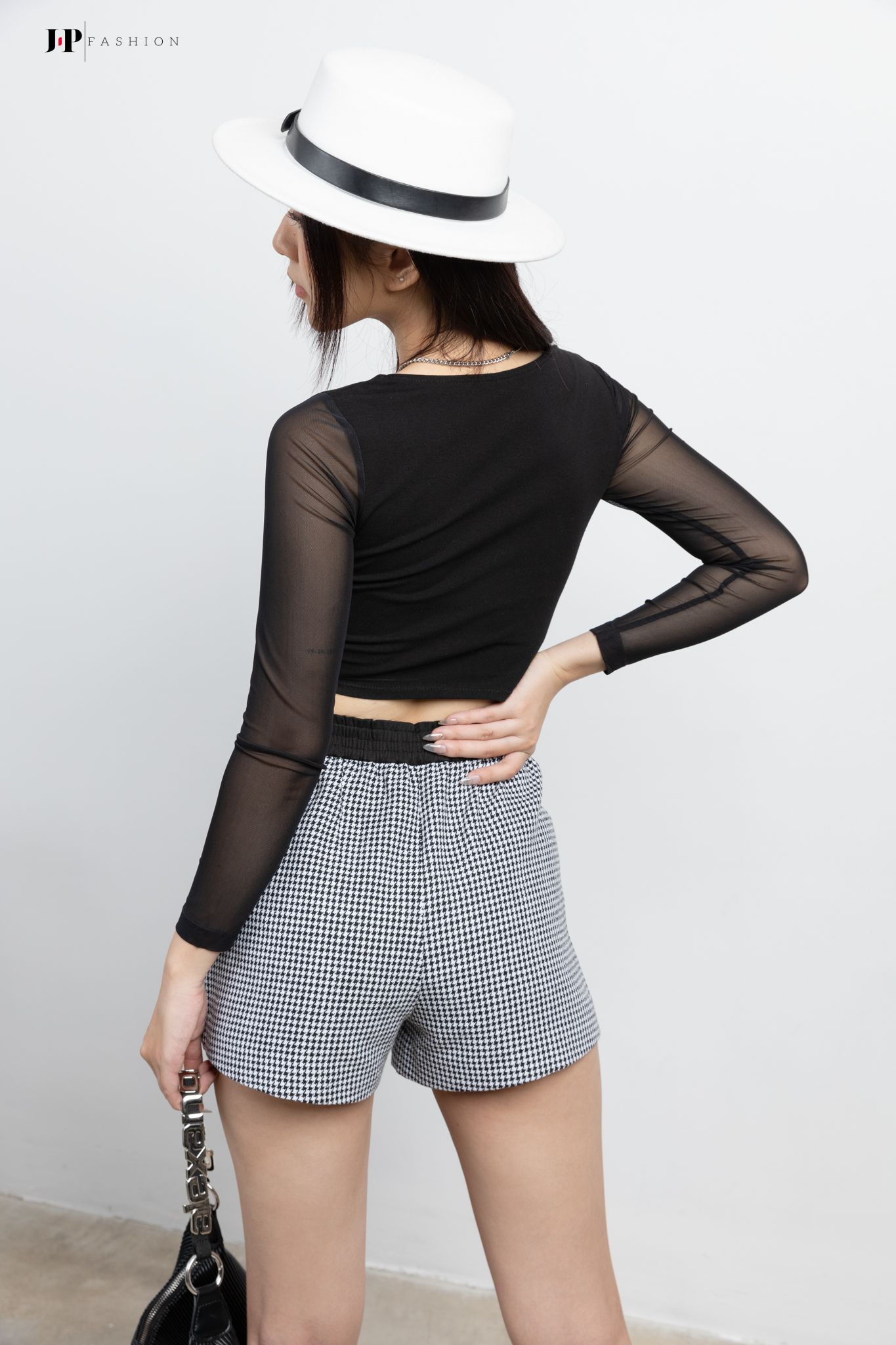  Thun croptop dài tay 