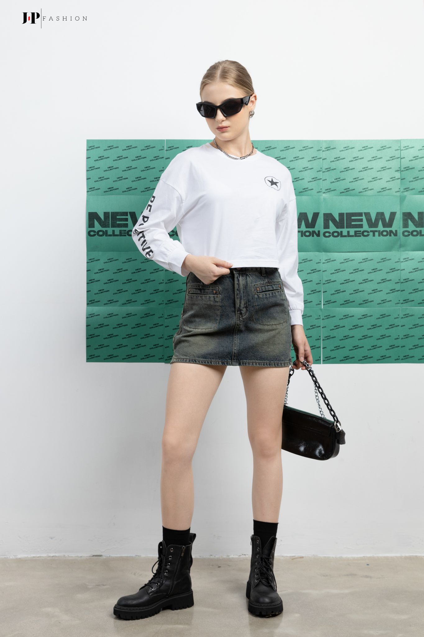  Thun croptop dài tay 