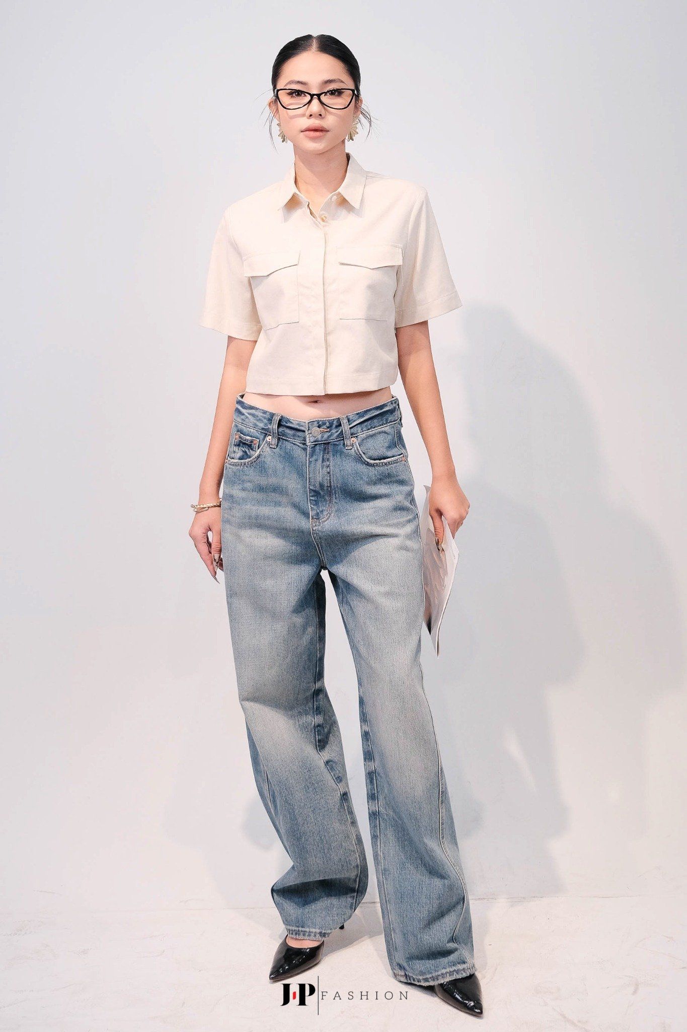 Sơ Mi Linen Dáng Croptop 10611748
