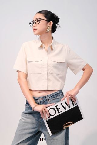 Sơ Mi Linen Dáng Croptop 10611748