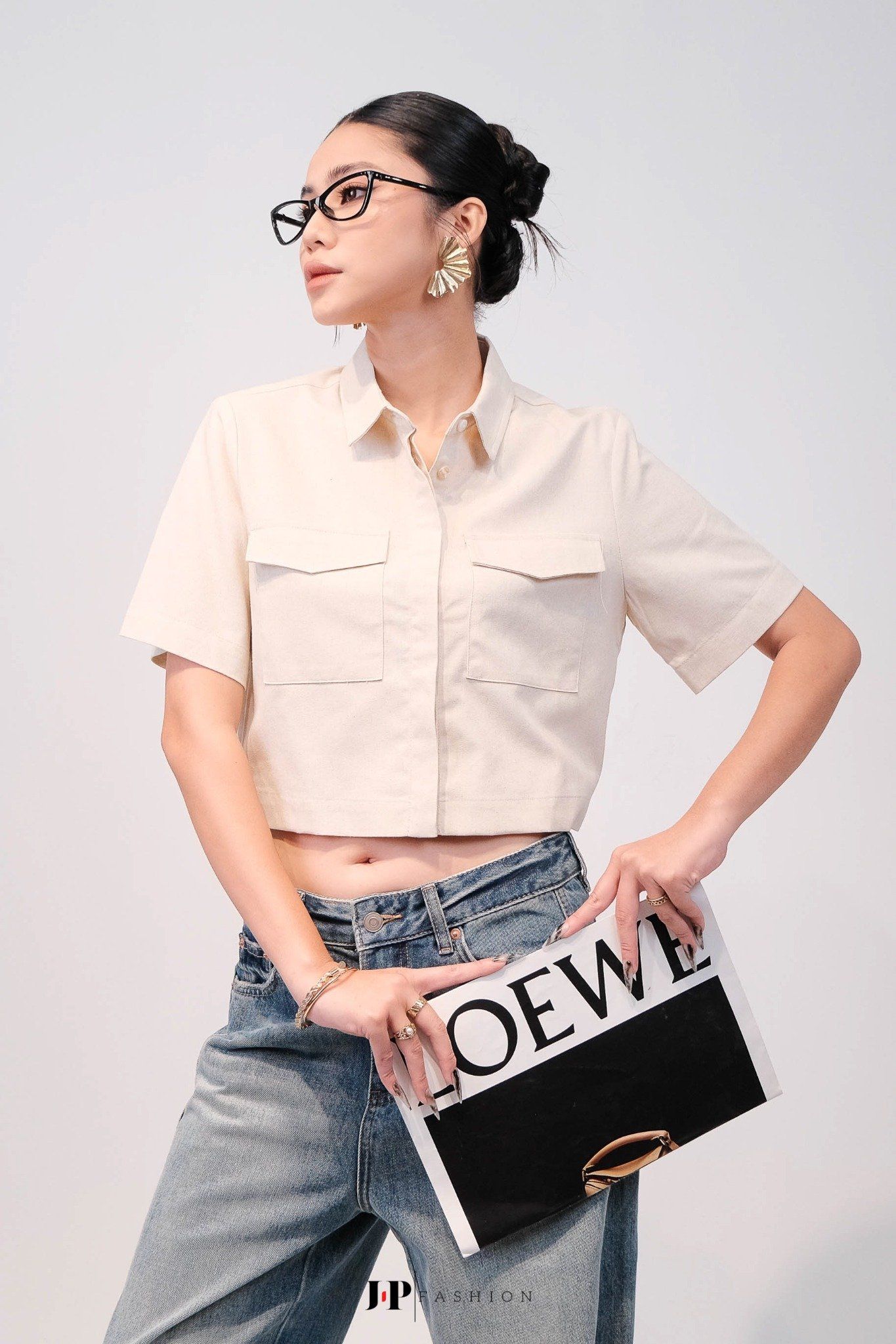 Sơ Mi Linen Dáng Croptop 10611748