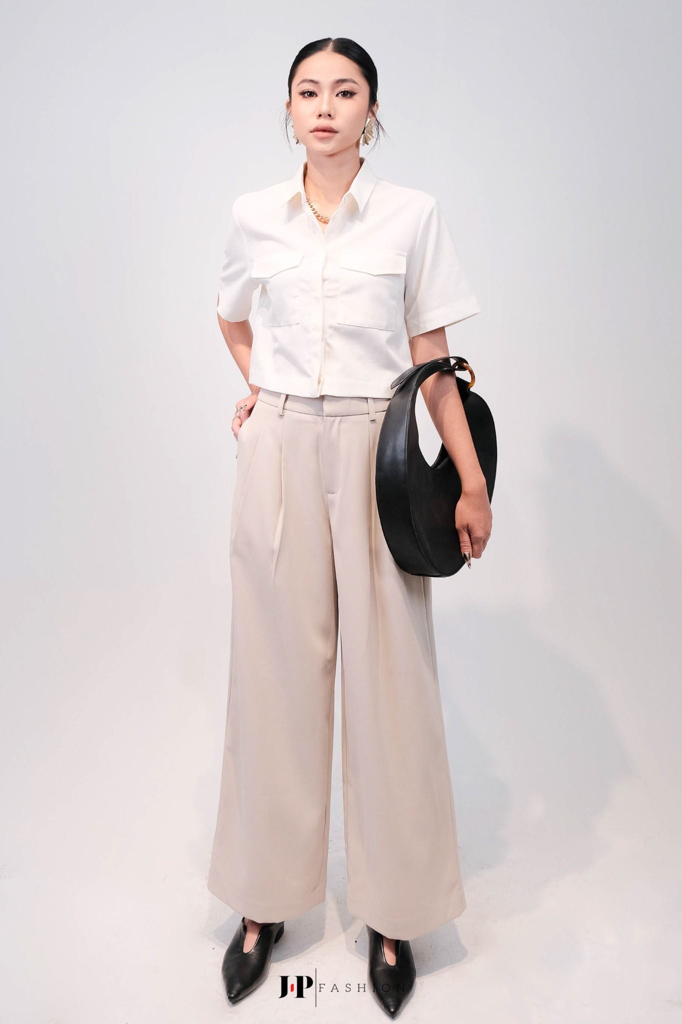Sơ Mi Linen Dáng Croptop 10611748