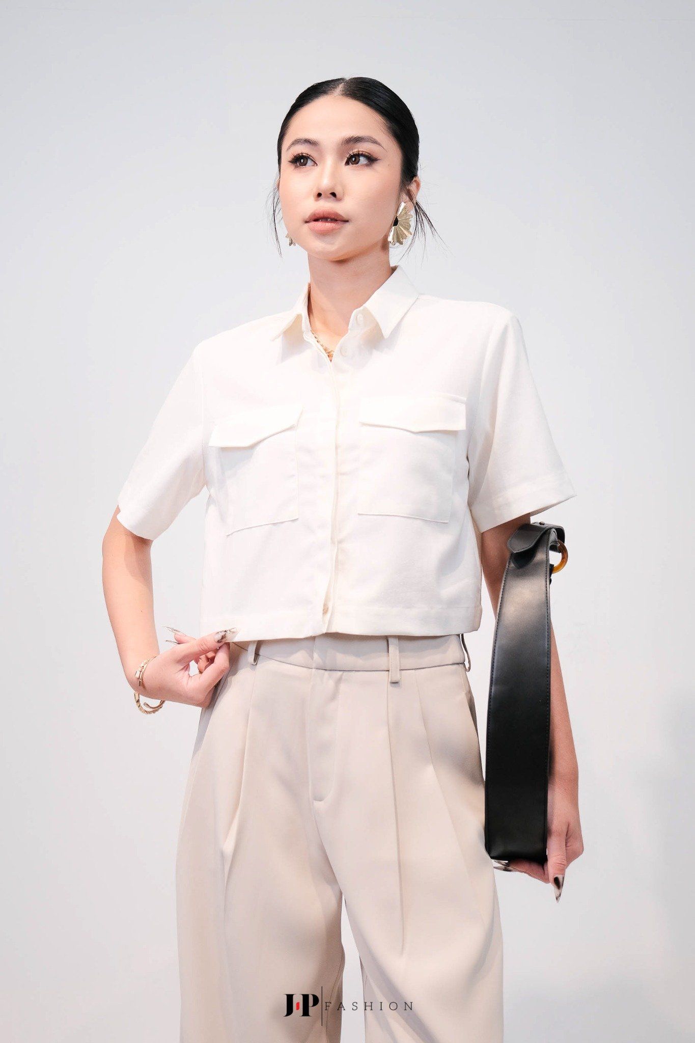 Sơ Mi Linen Dáng Croptop 10611748