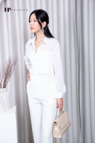 Sơ mi voan dài tay