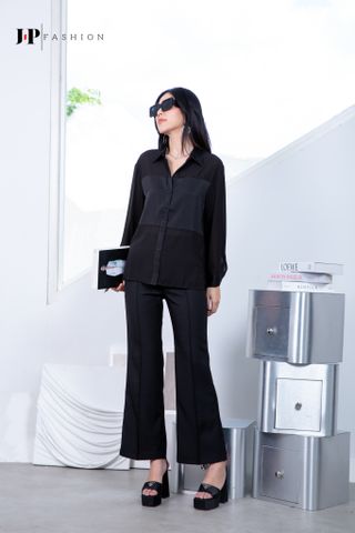 Sơ mi voan dài tay