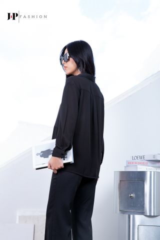 Sơ mi voan dài tay