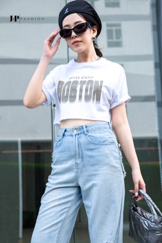 Thun croptop nữ ngắn tay