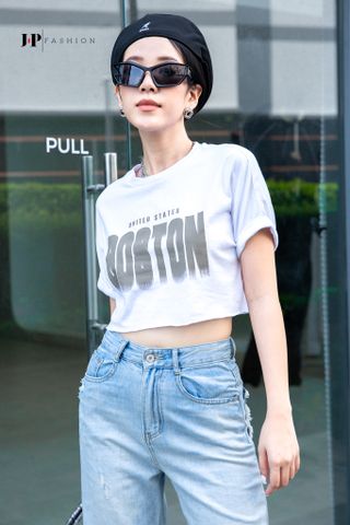 Thun croptop nữ ngắn tay