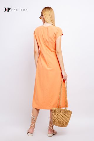 Đầm midi ngắn tay