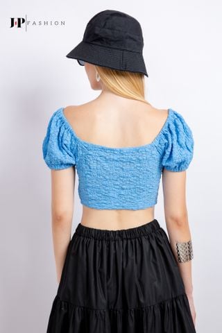 Sơ mi croptop ngắn tay