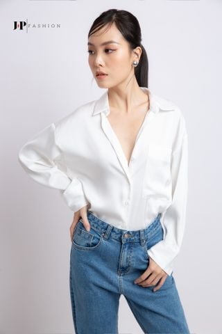 Áo sơ mi trơn tay dài