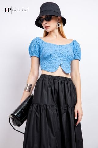 Sơ mi croptop ngắn tay