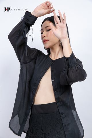 Sơ mi voan dài tay