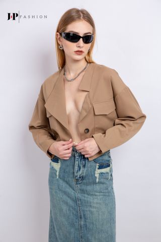 Khoác croptop dài tay