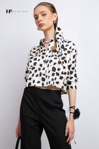 Sơ mi croptop dài tay