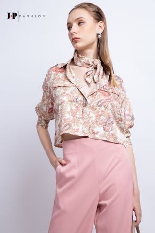 Sơ mi croptop dài tay