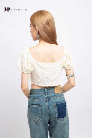 Sơ mi croptop ngắn tay