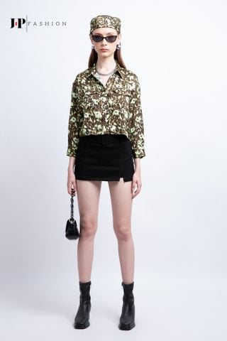 Sơ mi croptop dài tay