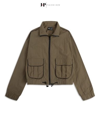 Khoác Dù Croptop Phối Túi 10710757