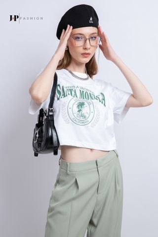 Thun croptop ngắn tay