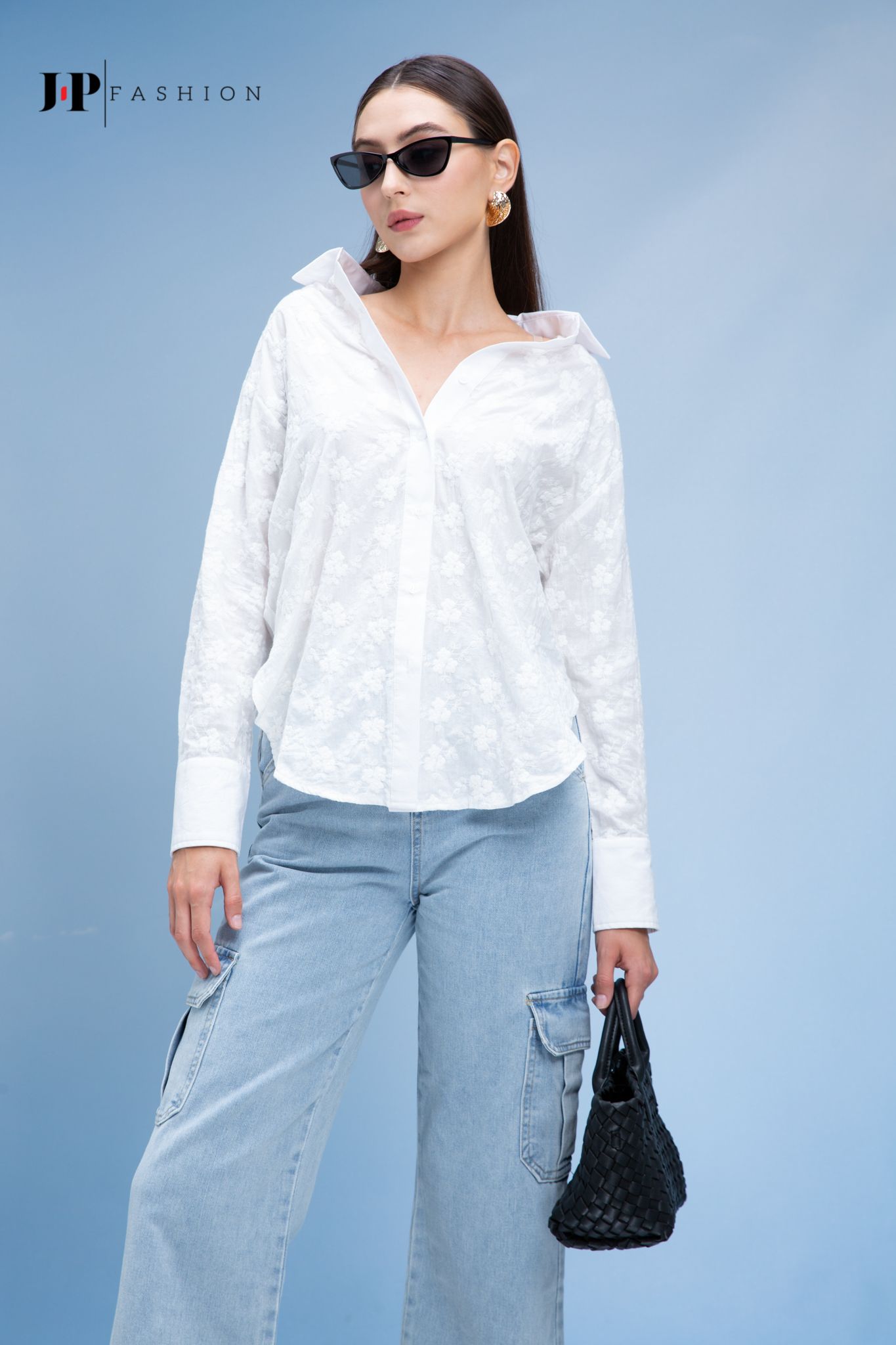 Sơ mi form rộng tay dài