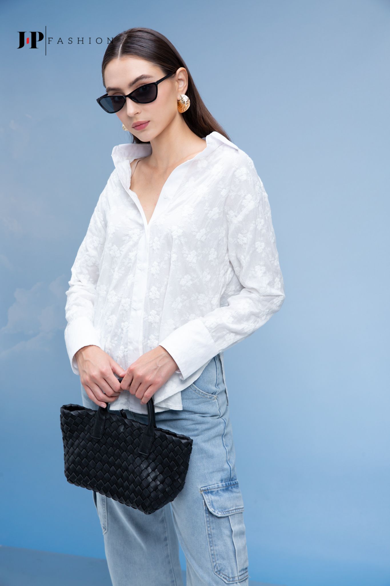 Sơ mi form rộng tay dài