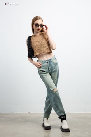 Áo thun lưới phối nón