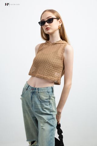 Áo thun lưới phối nón