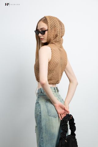 Áo thun lưới phối nón