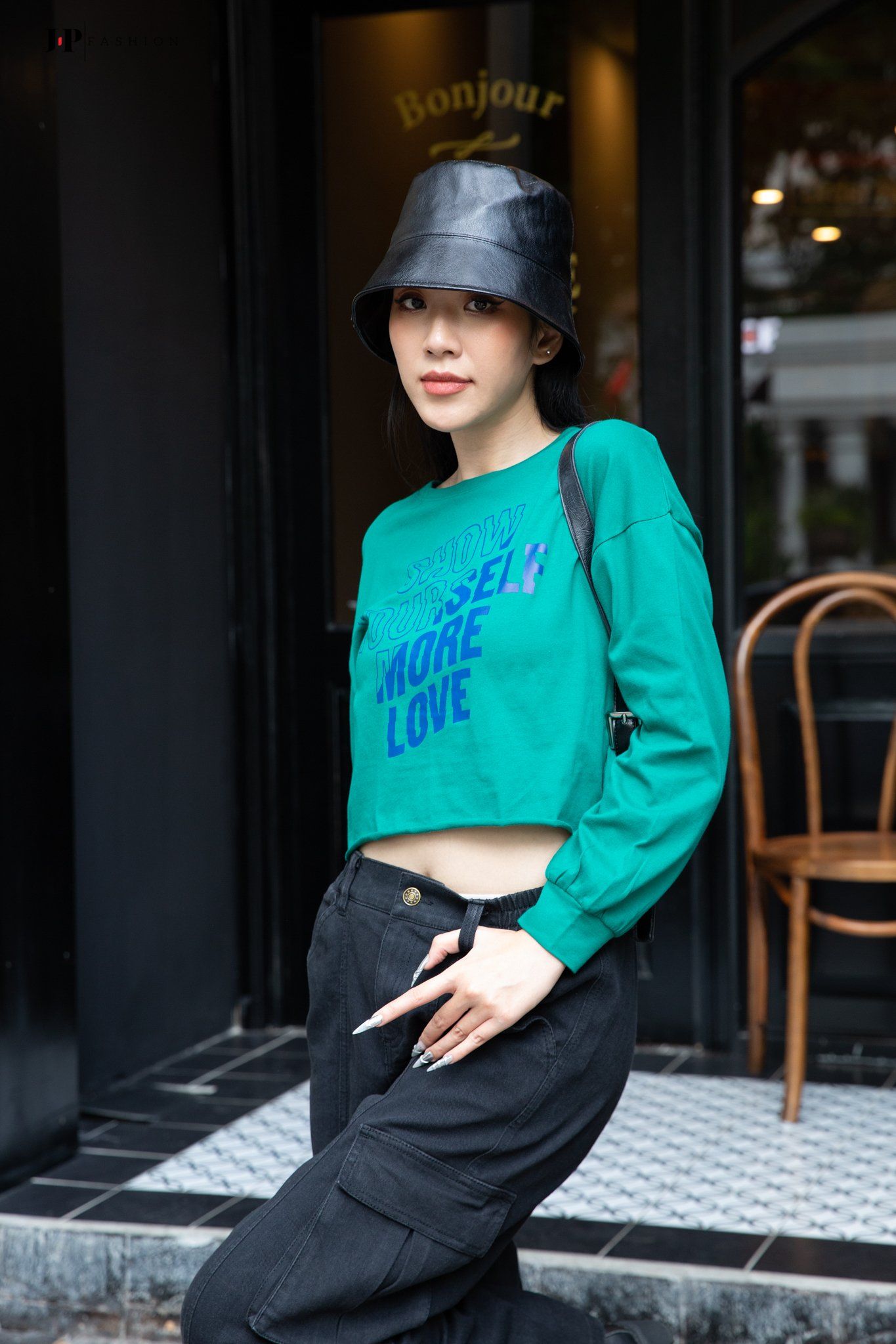 Thun croptop dài tay