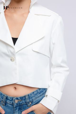 Áo khoác vest croptop (Không Kèm Nón)