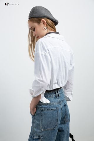 Áo sơ mi croptop dài tay