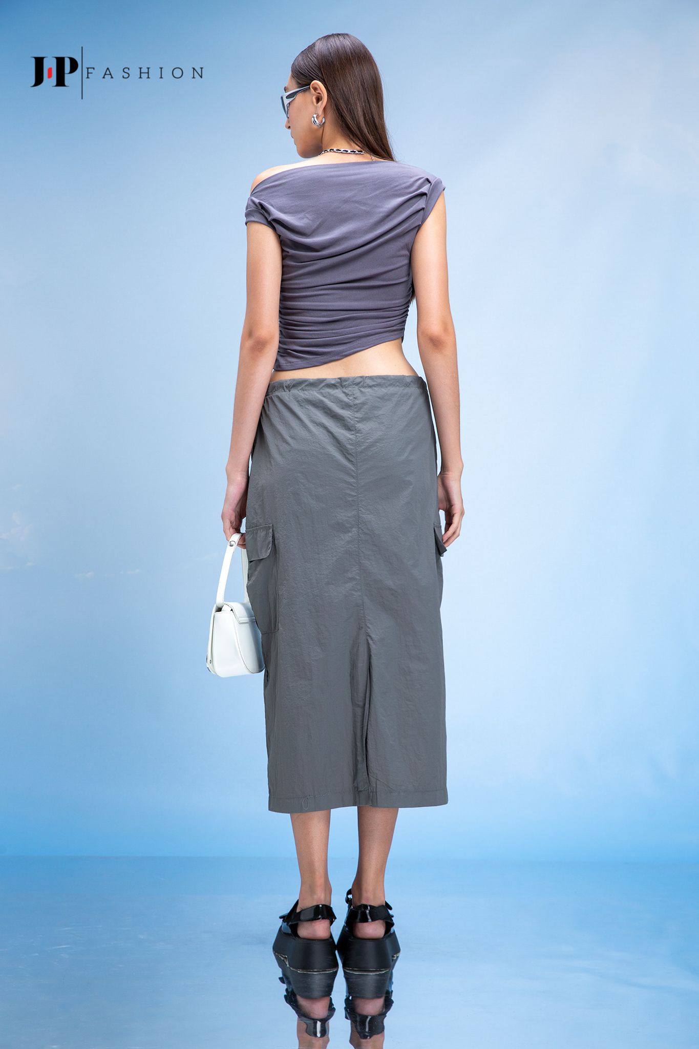 Váy midi túi hộp