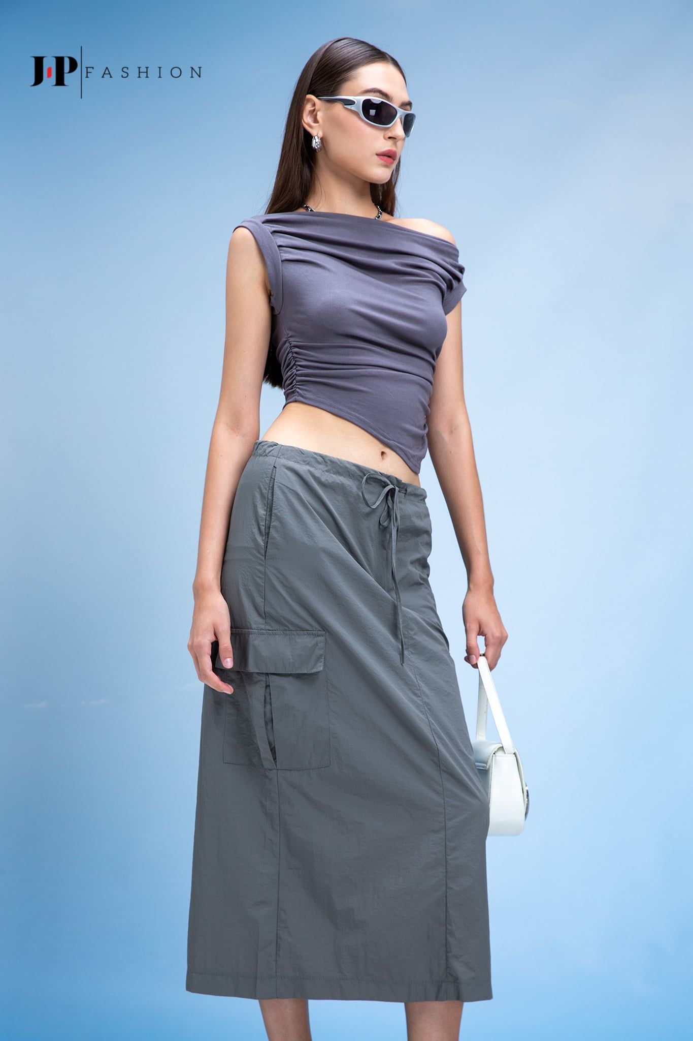 Váy midi túi hộp