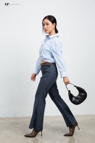 Áo sơ mi croptop dài tay