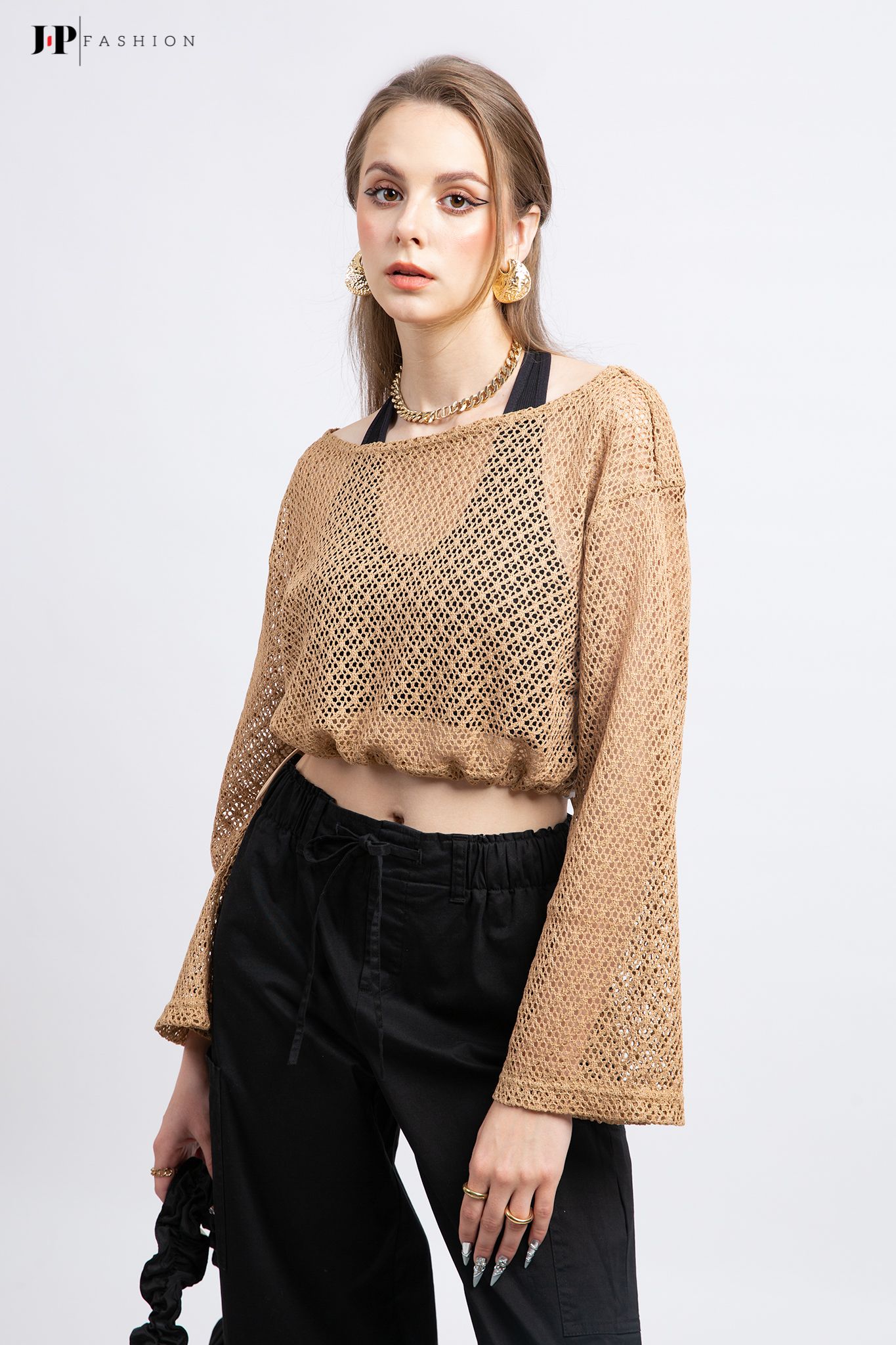 Thun croptop dài tay