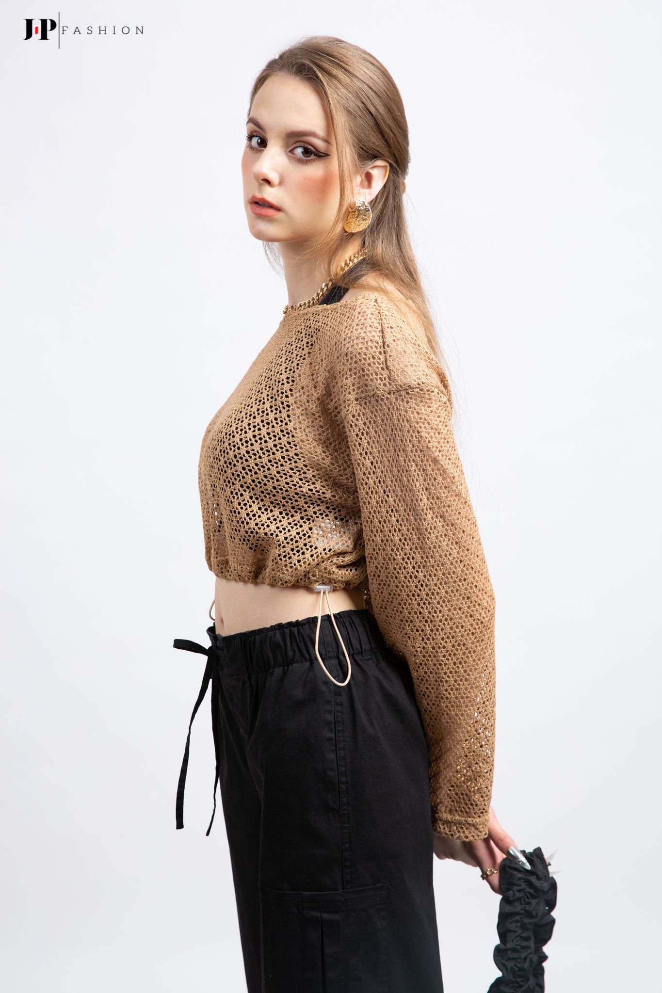 Thun croptop dài tay